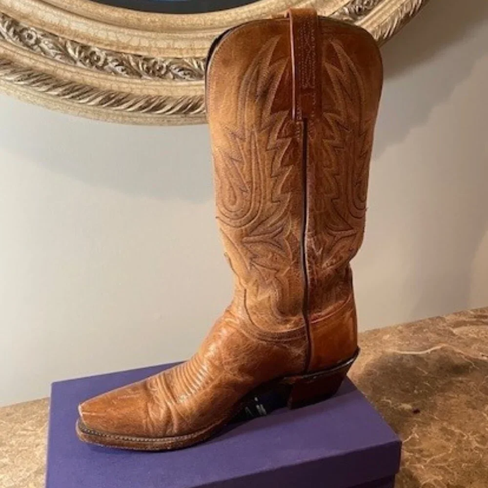 Lucchese Vintage 1883 Cowboy Boots Hand Stitched – Sz 7 - Picture 6 of 15